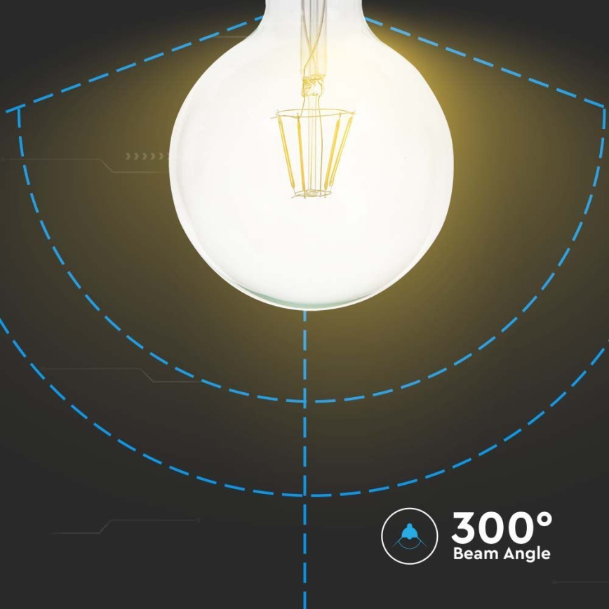 Ampoule LED FILAMENT G125 E27/6W/230V 3000K
