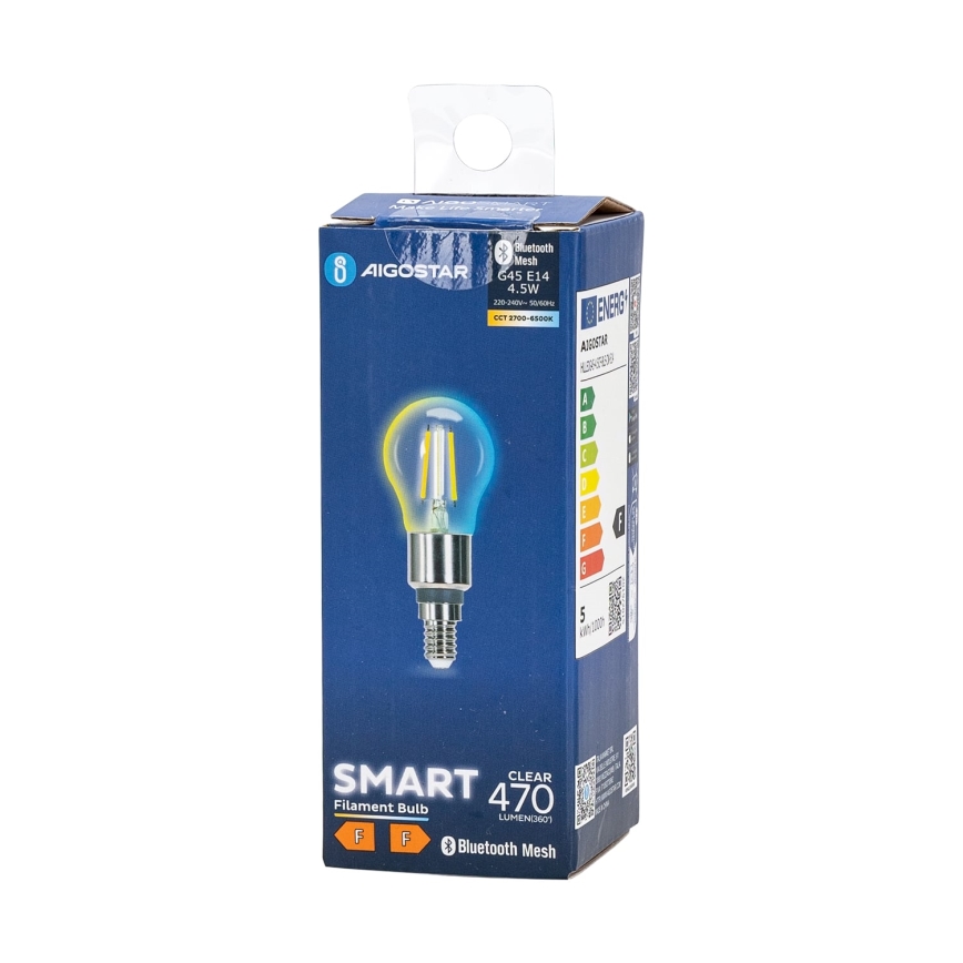 Ampoule à intensité variable LED FILAMENT MESH Smart G45 E14/4,5W/230V 2700-6500K - Aigostar