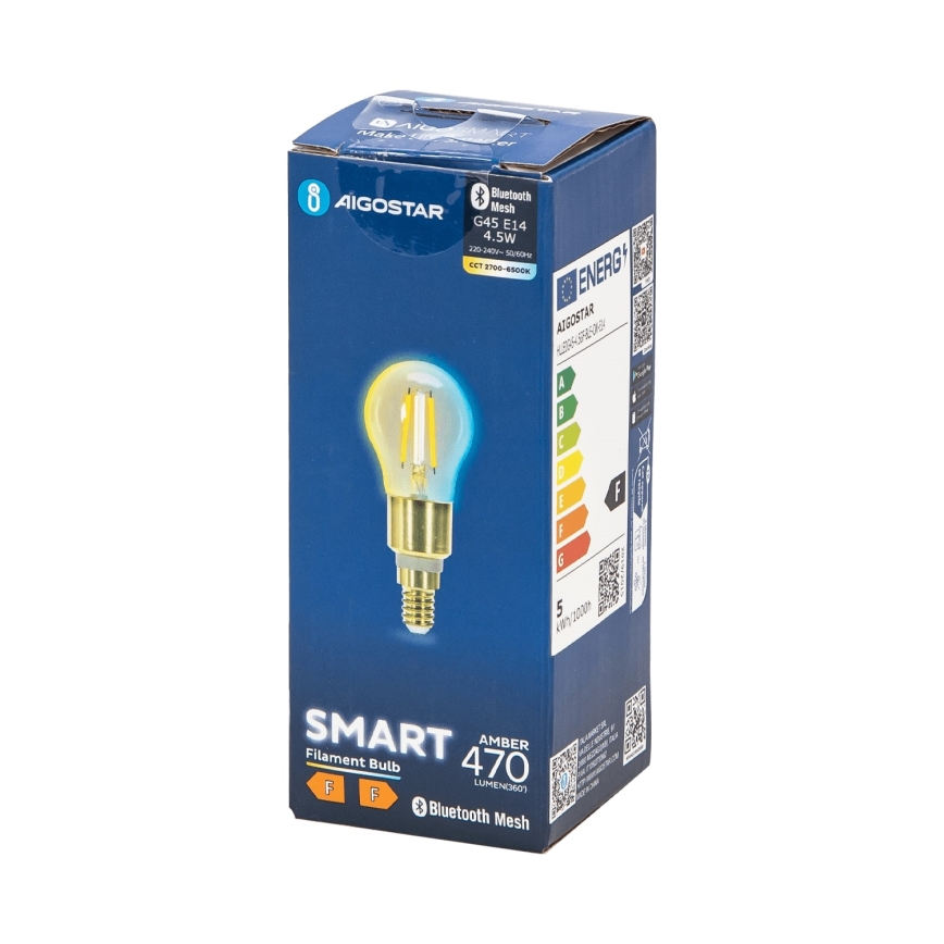 Ampoule à intensité variable LED FILAMENT MESH Smart G45 E14/4,5W/230V 2700-6500K - Aigostar