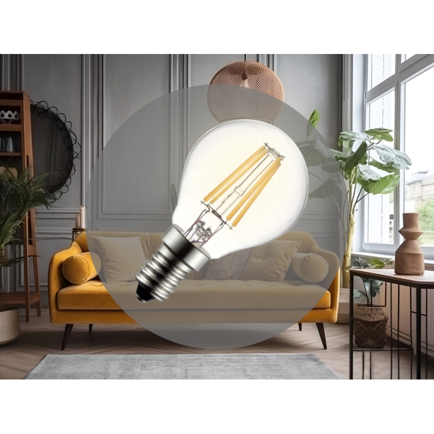 Ampoule LED Filament G45 E14/6W/230V 3000K