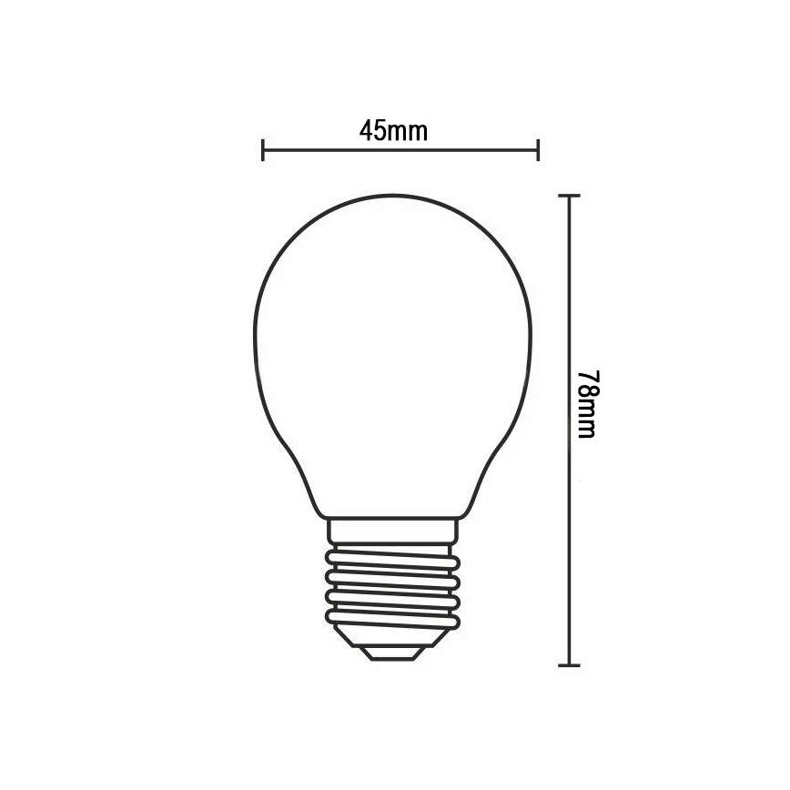 Ampoule LED Filament G45 E14/6W/230V 3000K