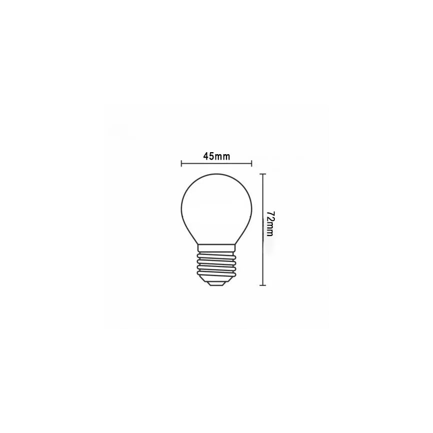Ampoule LED FILAMENT G45 E27/6W/230V 3000K