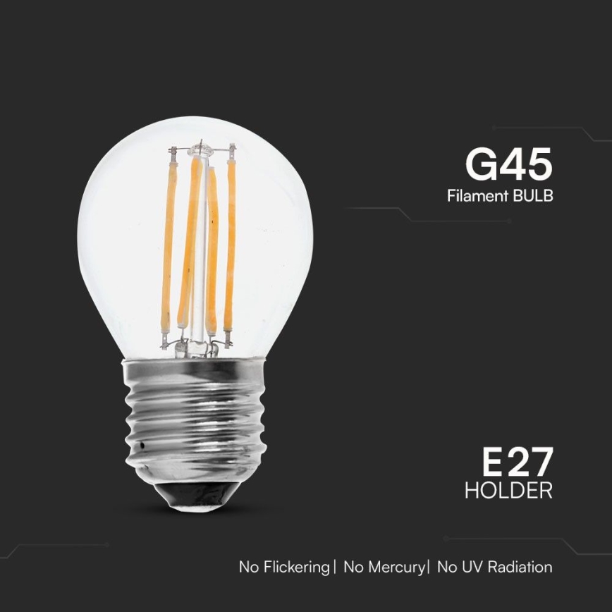 Ampoule LED FILAMENT G45 E27/6W/230V 6500K