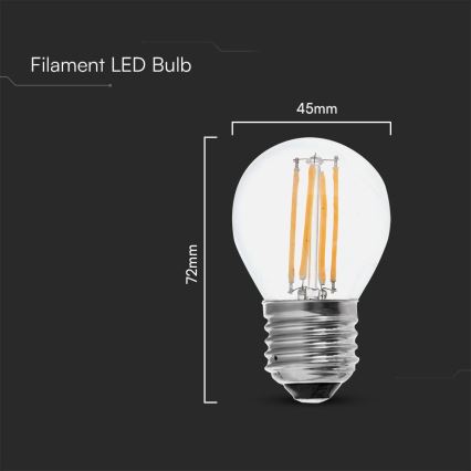 Ampoule LED FILAMENT G45 E27/6W/230V 6500K