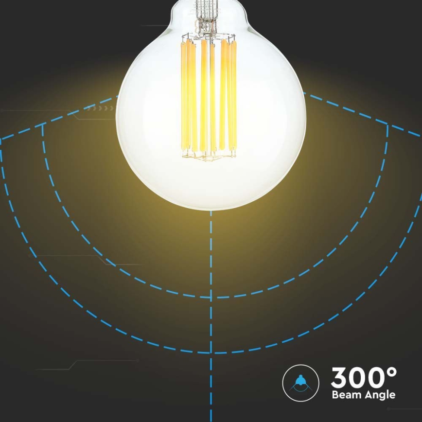 Ampoule LED FILAMENT G95 E27/6W/230V 3000K