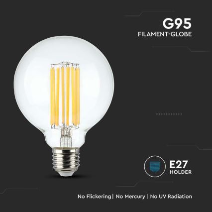 Ampoule LED FILAMENT G95 E27/6W/230V 3000K