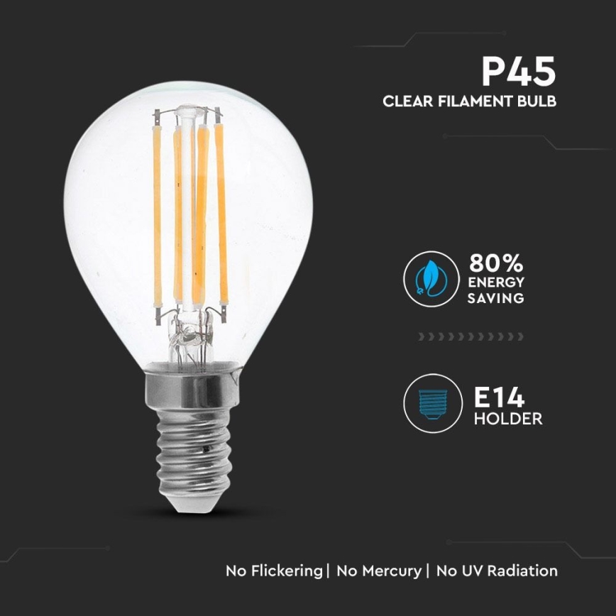 Ampoule LED FILAMENT P45 E14/4W/230V 4000K