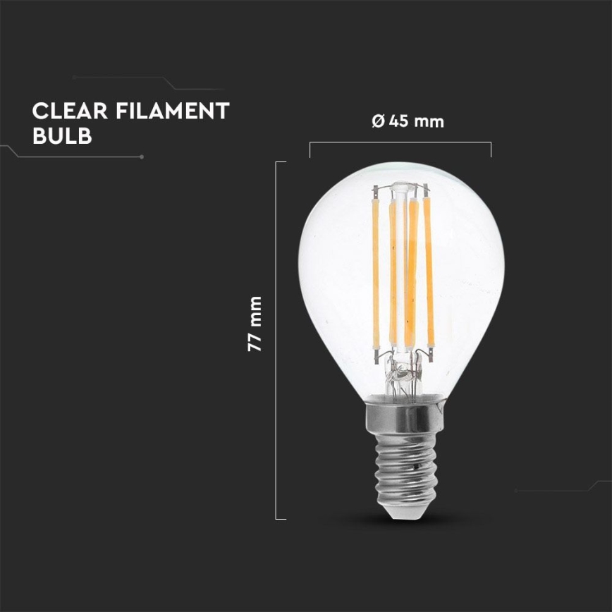 Ampoule LED FILAMENT P45 E14/4W/230V 4000K