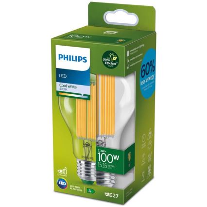 Ampoule LED FILAMENT Philips A60 E27/7,3W/230V 4000K