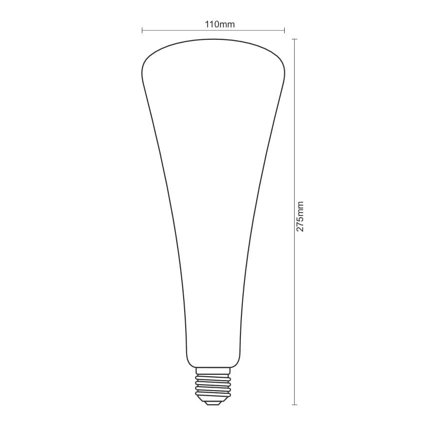 Ampoule LED FILAMENT SHAPE T110 E27/5W/230V 1800K bleu
