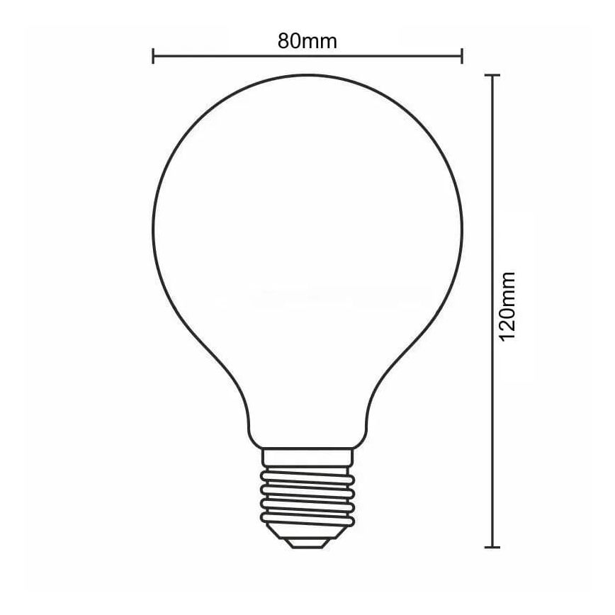 Ampoule LED FILAMENT SLIM VINTAGE G80 E27/4,5W/230V 1800K