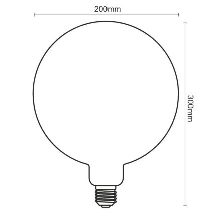 Ampoule LED FILAMENT SPIRAL VINTAGE G200 E27/4W/230V 2000K