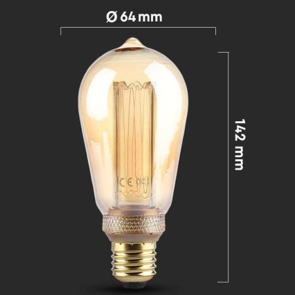 Ampoule LED FILAMENT ST64 E27/4W/230V 1800K Art Edition