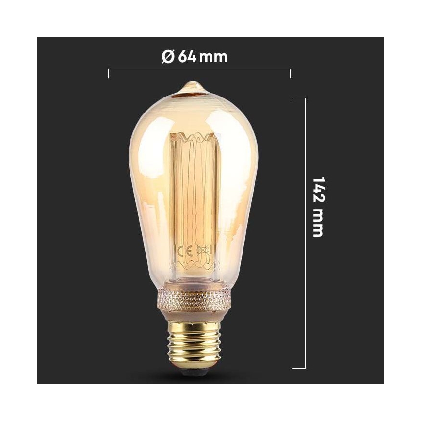 Ampoule LED FILAMENT ST64 E27/4W/230V 1800K Art Edition