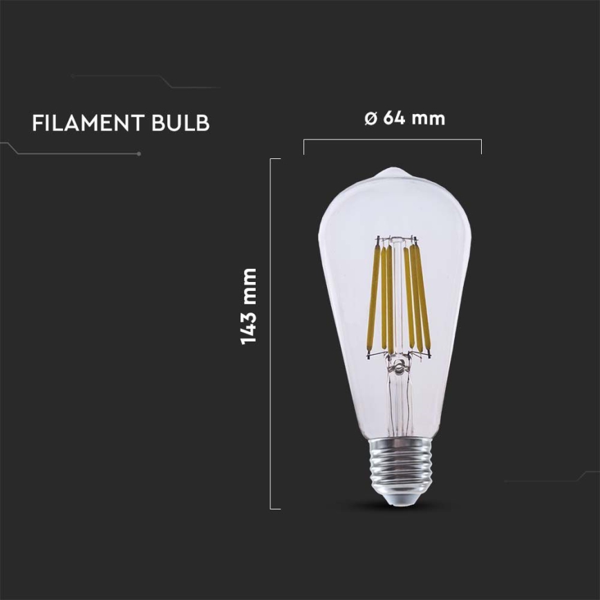 Ampoule LED FILAMENT ST64 E27/4W/230V 3000K