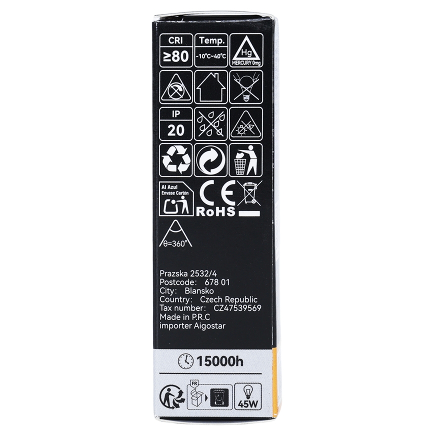 Ampoule LED filament T25 E14/6W/230V 3000K - BRILAGI