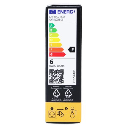 Ampoule LED filament T25 E14/6W/230V 3000K - BRILAGI