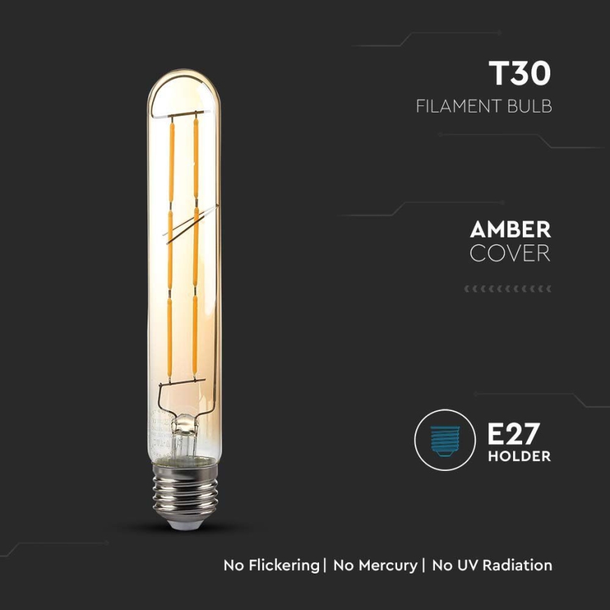 Ampoule LED FILAMENT T30 E27/6W/230V 2200K