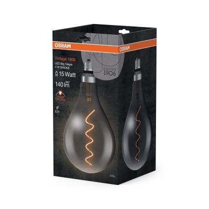 Ampoule LED filament vintage E27/4W/230V 1800K - Osram