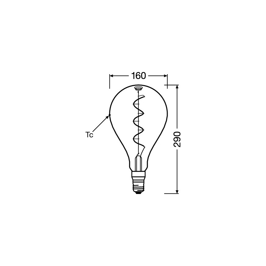 Ampoule LED filament vintage E27/4W/230V 1800K - Osram