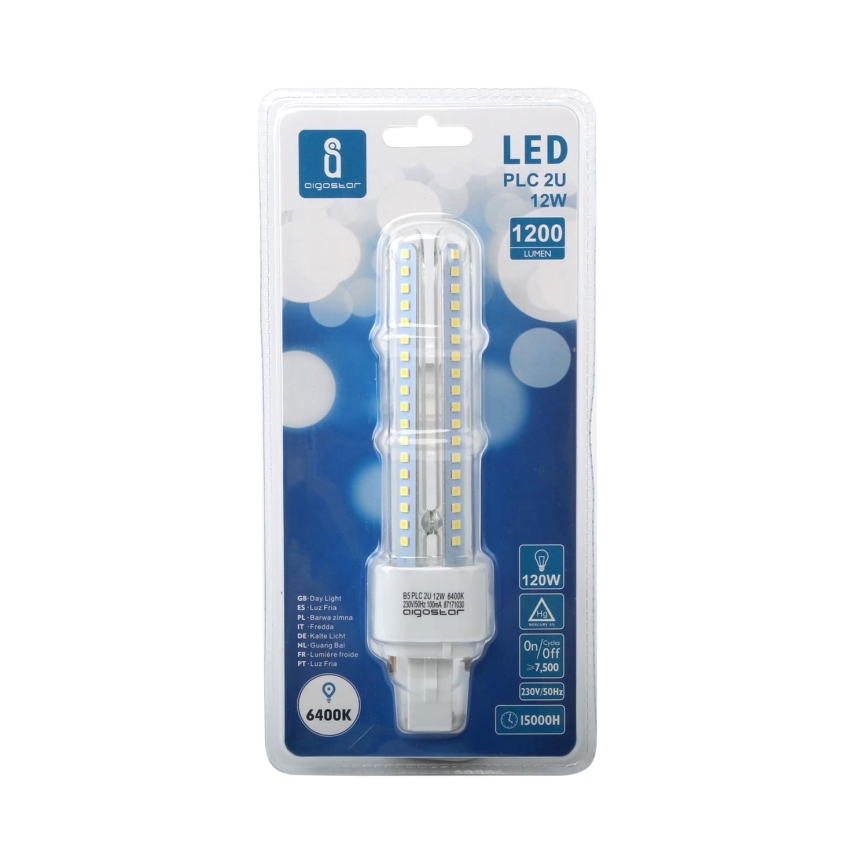 Ampoule LED G24D-3/12W/230V 6500K - Aigostar