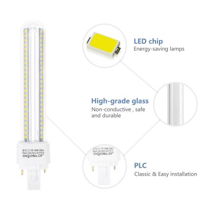 Ampoule LED G24D-3/15W/230V 6500K - Aigostar