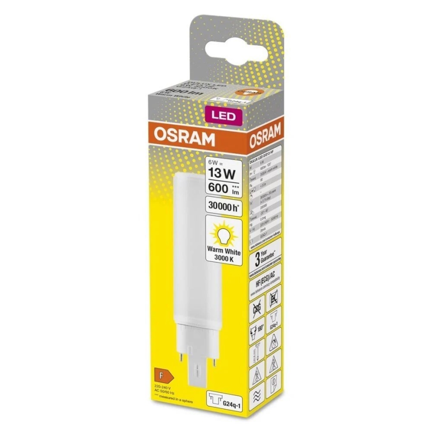 Ampoule LED G24q-1/6W/230V 3000K - Osram