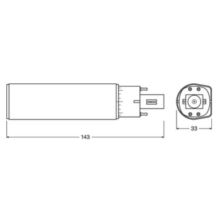 Ampoule LED G24q-1/6W/230V 4000K - Osram