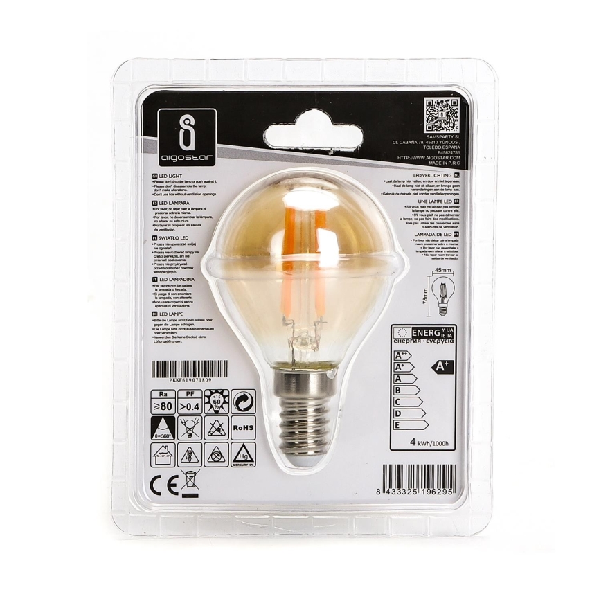 ampoule LED G45 E14/4W/230V 2200K - Aigostar