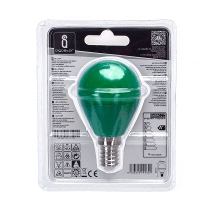 Ampoule LED G45 E14/4W/230V verte - Aigostar