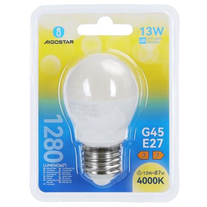 Ampoule LED G45 E27/13W/230V 4000K - Aigostar