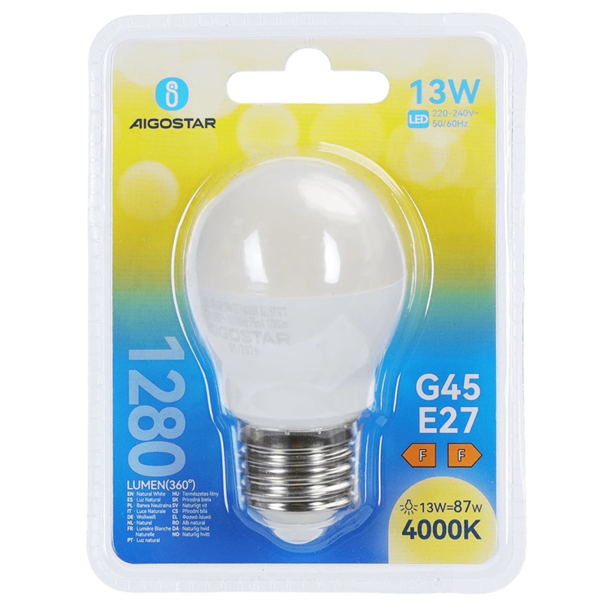 Ampoule LED G45 E27/13W/230V 4000K - Aigostar