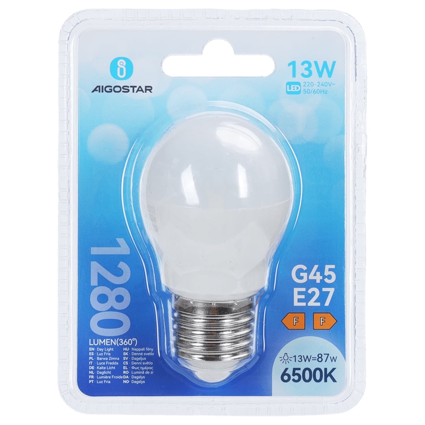Ampoule LED G45 E27/13W/230V 6500K - Aigostar