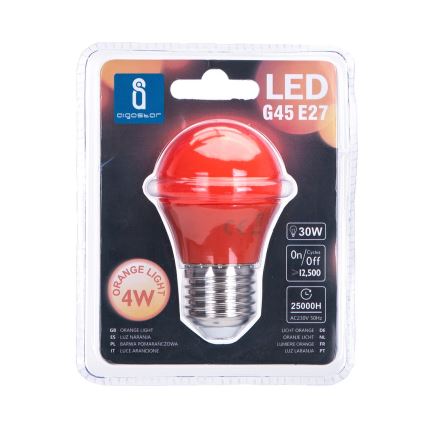 Ampoule LED G45 E27/4W/230V orange - Aigostar