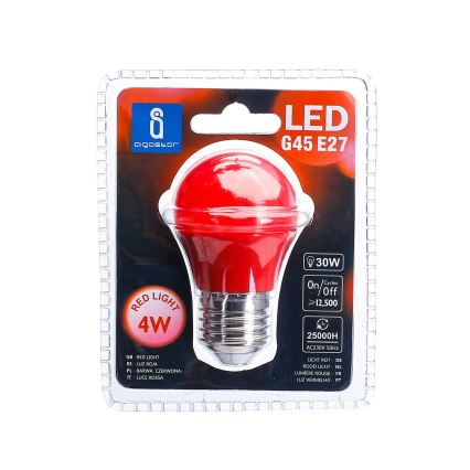 Ampoule LED G45 E27/4W/230V rouge - Aigostar