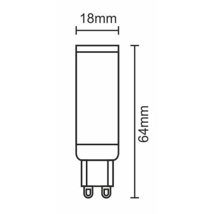 Ampoule LED G9/7W/230V 6000K