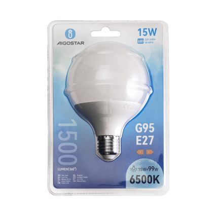 Ampoule LED G95 E27/15W/230V 6500K - Aigostar
