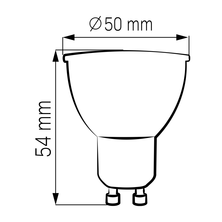Ampoule LED GU10/4,5W/230V 4000K noir