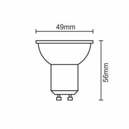 Ampoule LED GU10/6W/230V 3000K noir