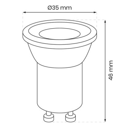 Ampoule LED GU10-MR11/3W/230V 3000K