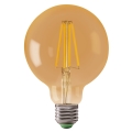 Ampoule LED LEDSTAR AMBER G80 E27/8W/230V 2200K