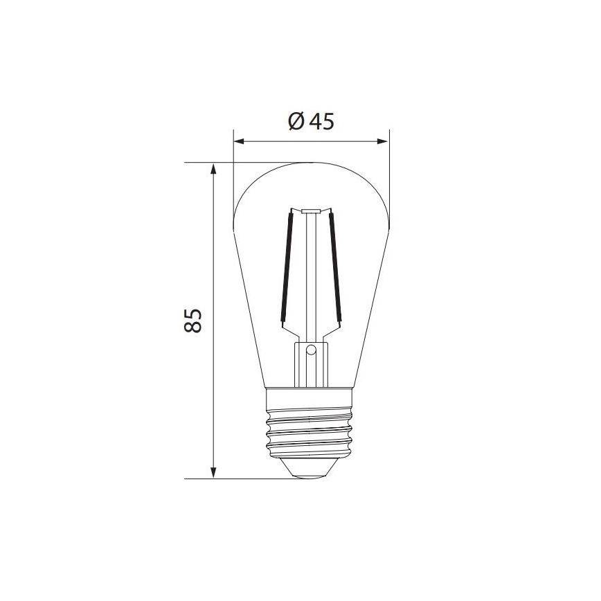 Ampoule LED LEDSTAR CLASIC ST45 E27/2W/230V 3000K