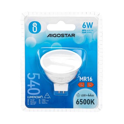 Ampoule LED MR16 GU5,3/6W/12V 6500K - Aigostar