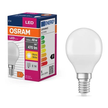 Ampoule LED P40 E14/4,9W/230V 2700K - Osram