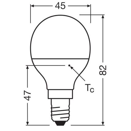 Ampoule LED P40 E14/4,9W/230V 4000K - Osram