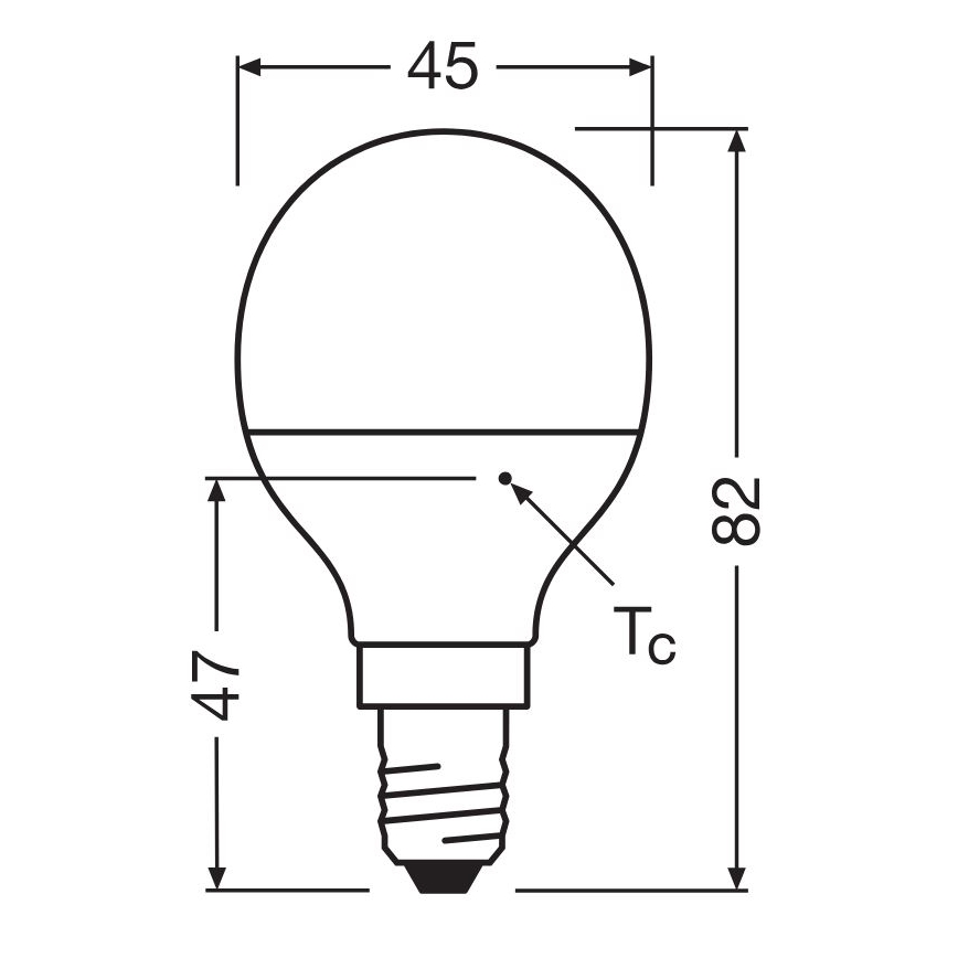 Ampoule LED P40 E14/4,9W/230V 4000K - Osram