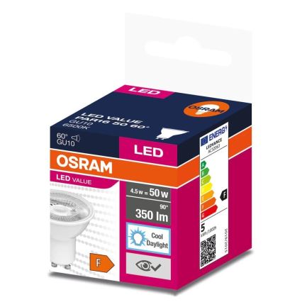 Ampoule LED PAR16 GU10/4,5W/230V 6500K 60° - Osram