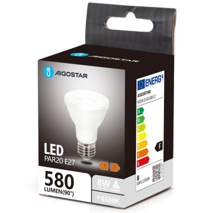 Ampoule LED PAR20 E27/8W/230V 6500K - Aigostar