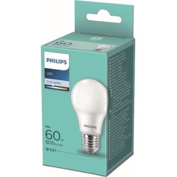 Ampoule LED Philips A60 E27/8W/230V 4000K