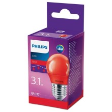 Ampoule LED Philips E27/3,1W/230V rouge